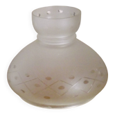 Abat-jour de remplacement en verre opaque blanc de style lanterne Vintage français