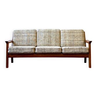 Teak sofa, design j.kristensen, denmark 1960s, vintage