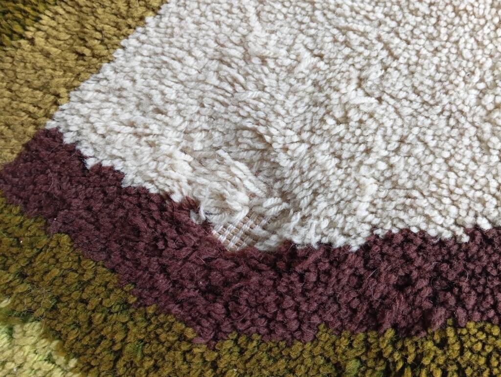 Tapis space age en laine, années 70