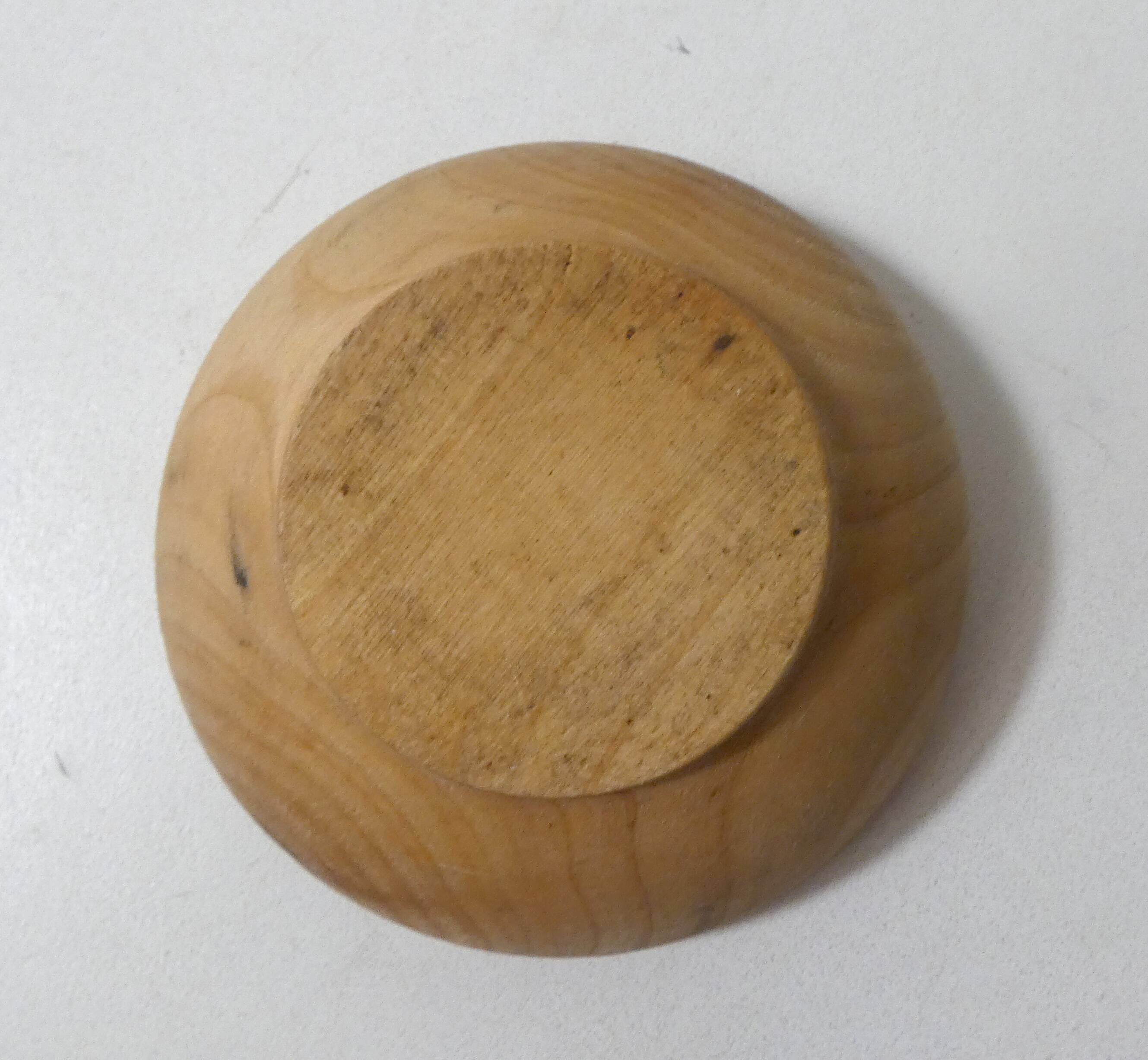 small turned wooden bowl