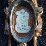 Ancienne appliques en bois médaillon italienne Firenze