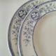 Set of blue and white English plates – Fine earthenware, 20th century