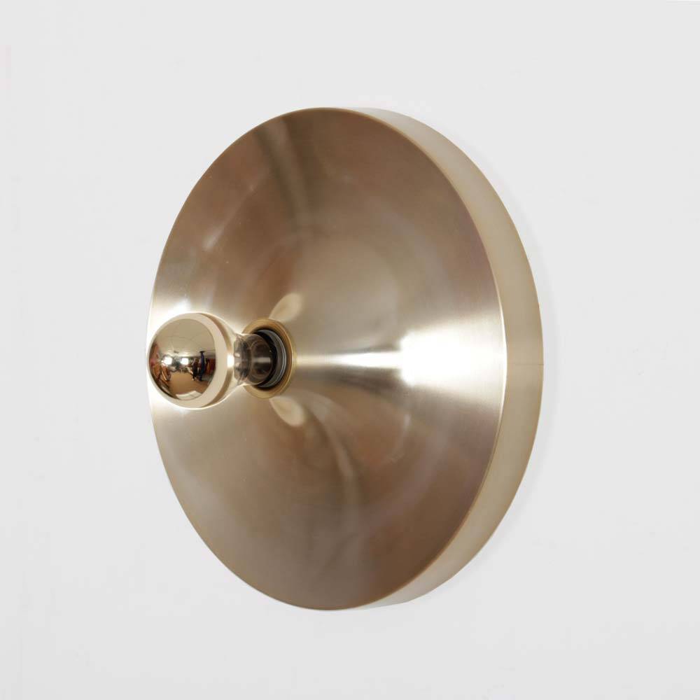 Brushed steel wall light from the 1970s.