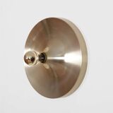 Brushed steel wall light from the 1970s.