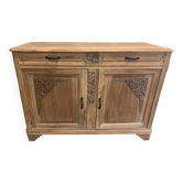 Buffet bois brut Art Déco en noyer massif