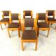 Vintage brutalist dining chairs, set of 6 - 1970s