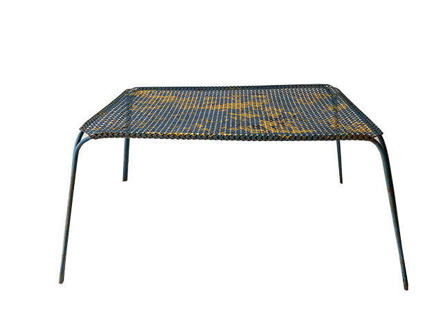 Perforated metal garden coffee table