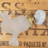 Glass and porcelain tulip sconce