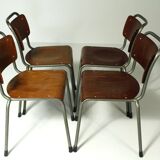 Model 106 Chairs by W. H. Gispen for Delft, 1950s, Set of 4