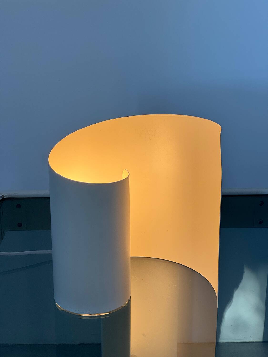 Tessa postmodern design lamp in lacquered metal, Brilliant Leuchten edition, 80s