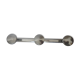 Chromed metal coat rack 3 circular hooks