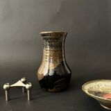 large glazed and glazed ceramic vase, handmade in red clay