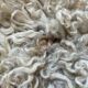Small sheepskin, raw, brown and beige, authentic