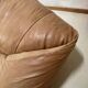 Light leather pouf sofa by Raphael Raffel for Honoré Paris