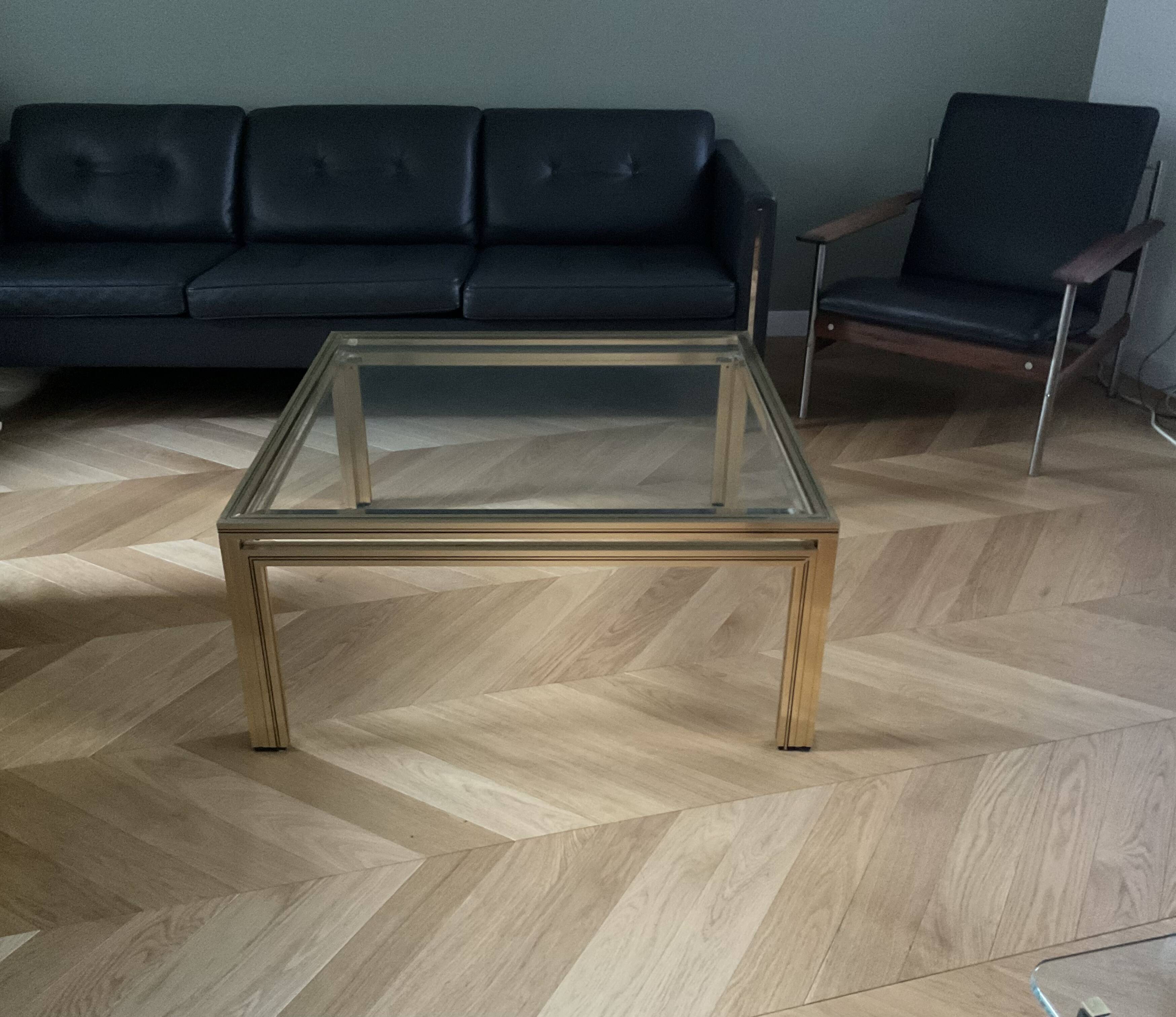 Square coffee table pierre vandel paris