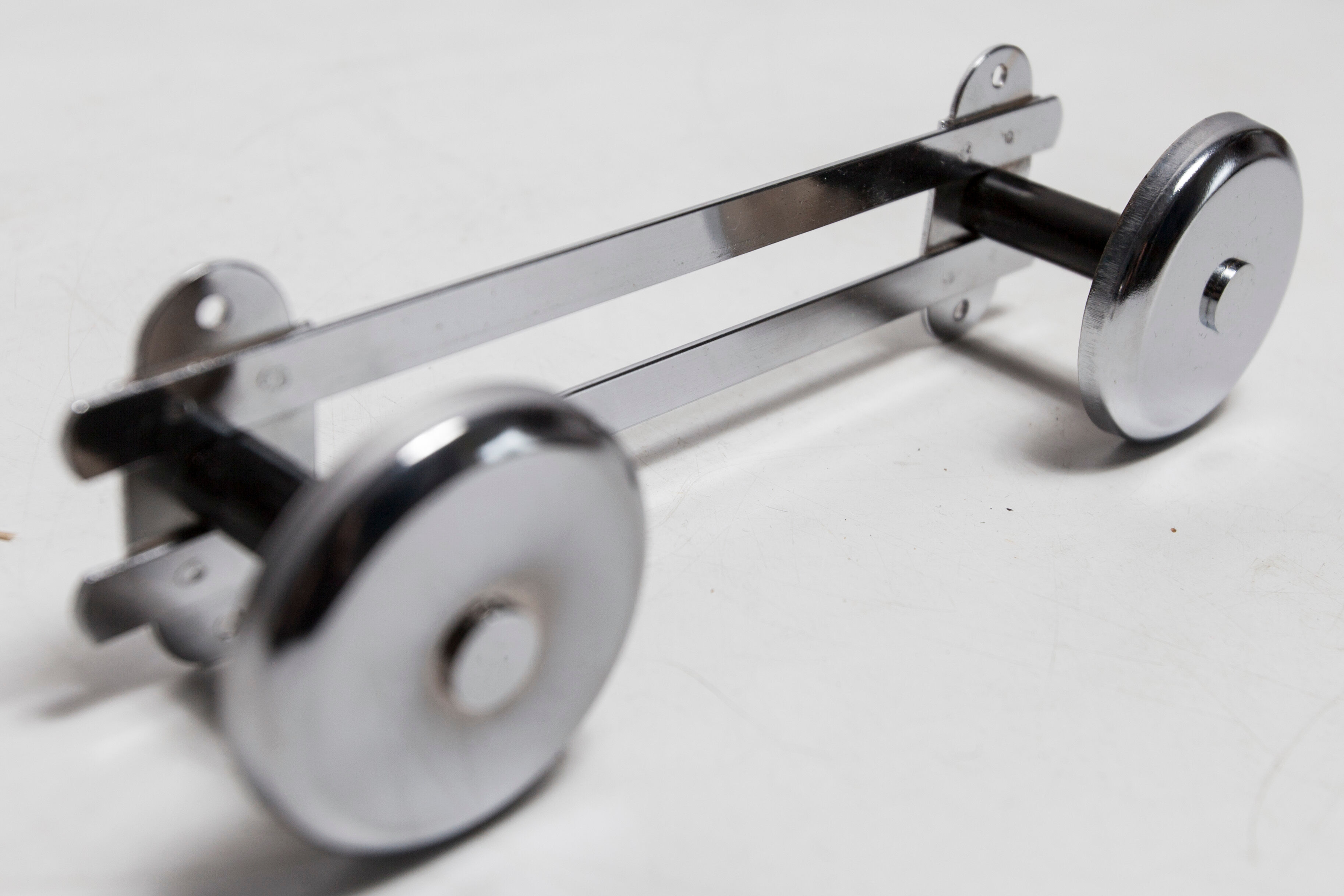 Wall coat rack double hook chrome 1960