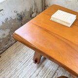 Aranjou farmhouse table in blond elm, 1950s