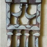 Three-branched stone candlestick adorned with birds, North Africa