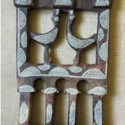 Three-branched stone candlestick adorned with birds, North Africa