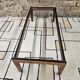 Vintage 1970s smoked glass wood coffee table