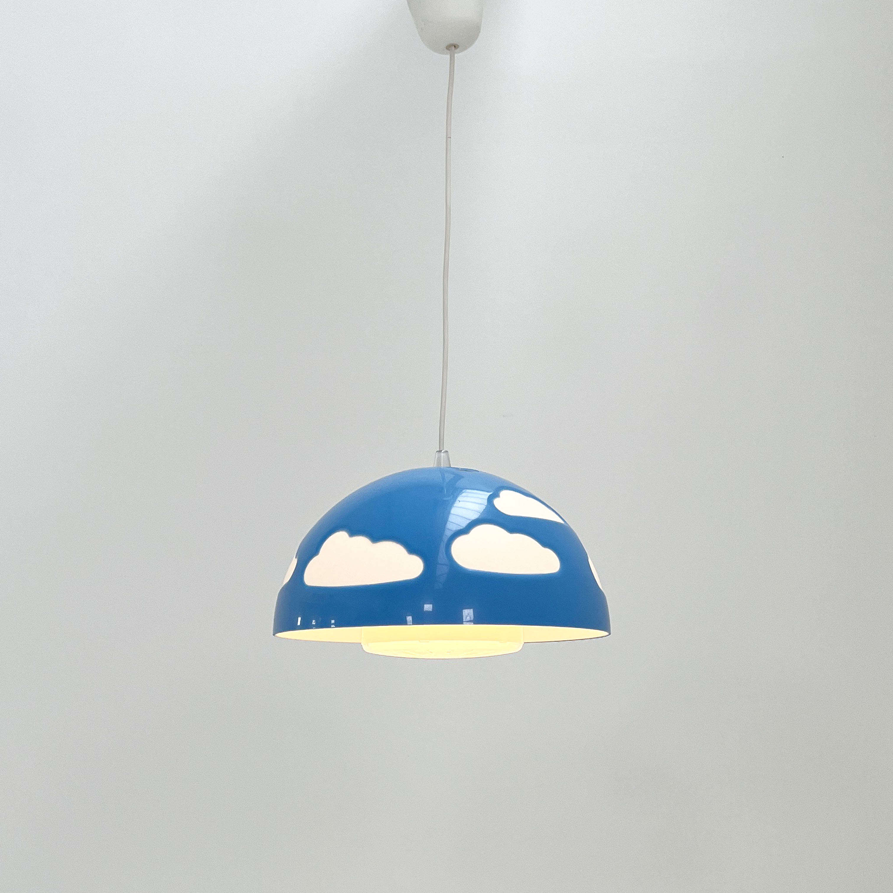 Cloud blue pendant lamp by Henrik Preutz for Ikea, 1990