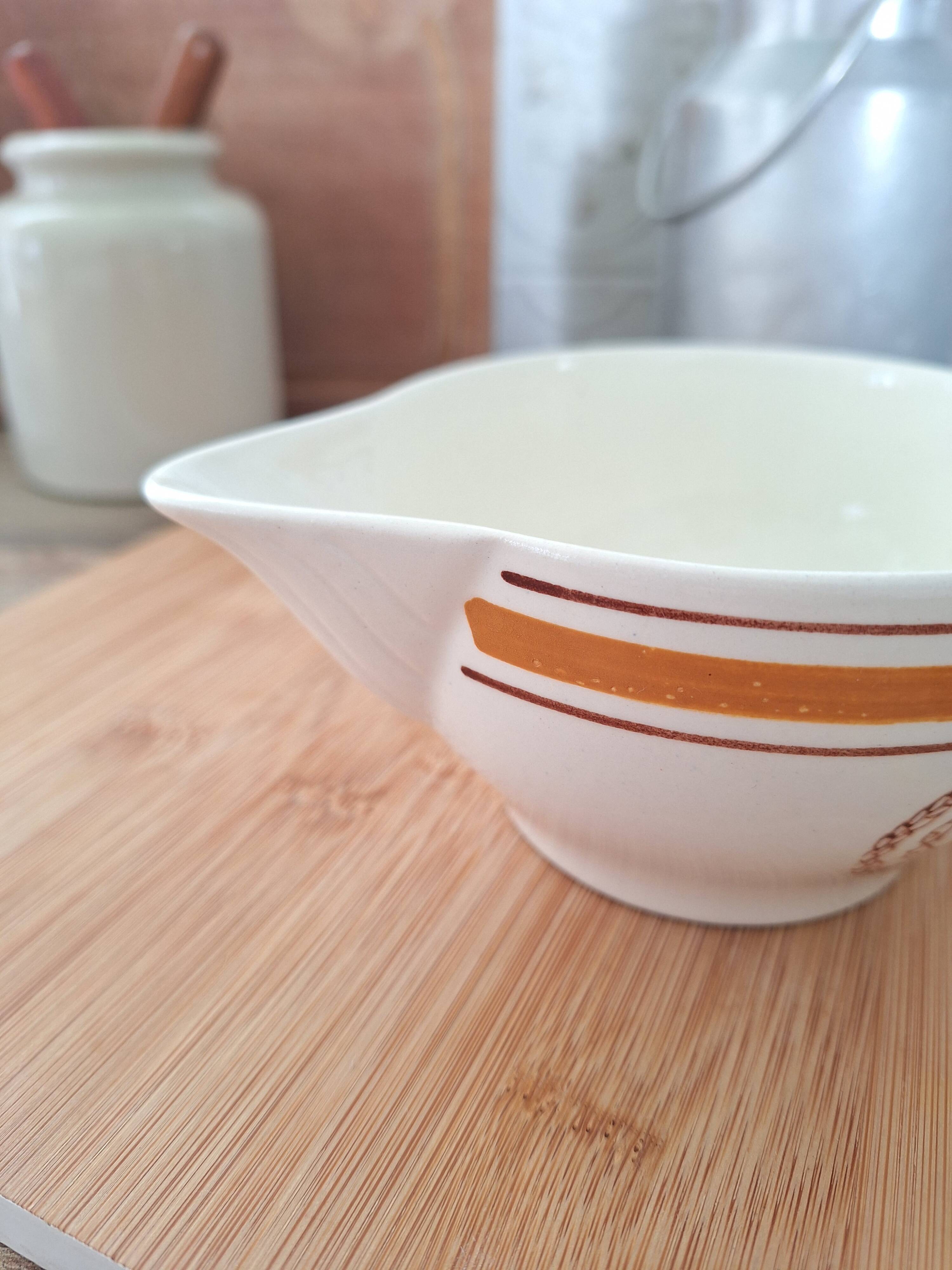 Saucière Gien marron et orange modèle Ladon
