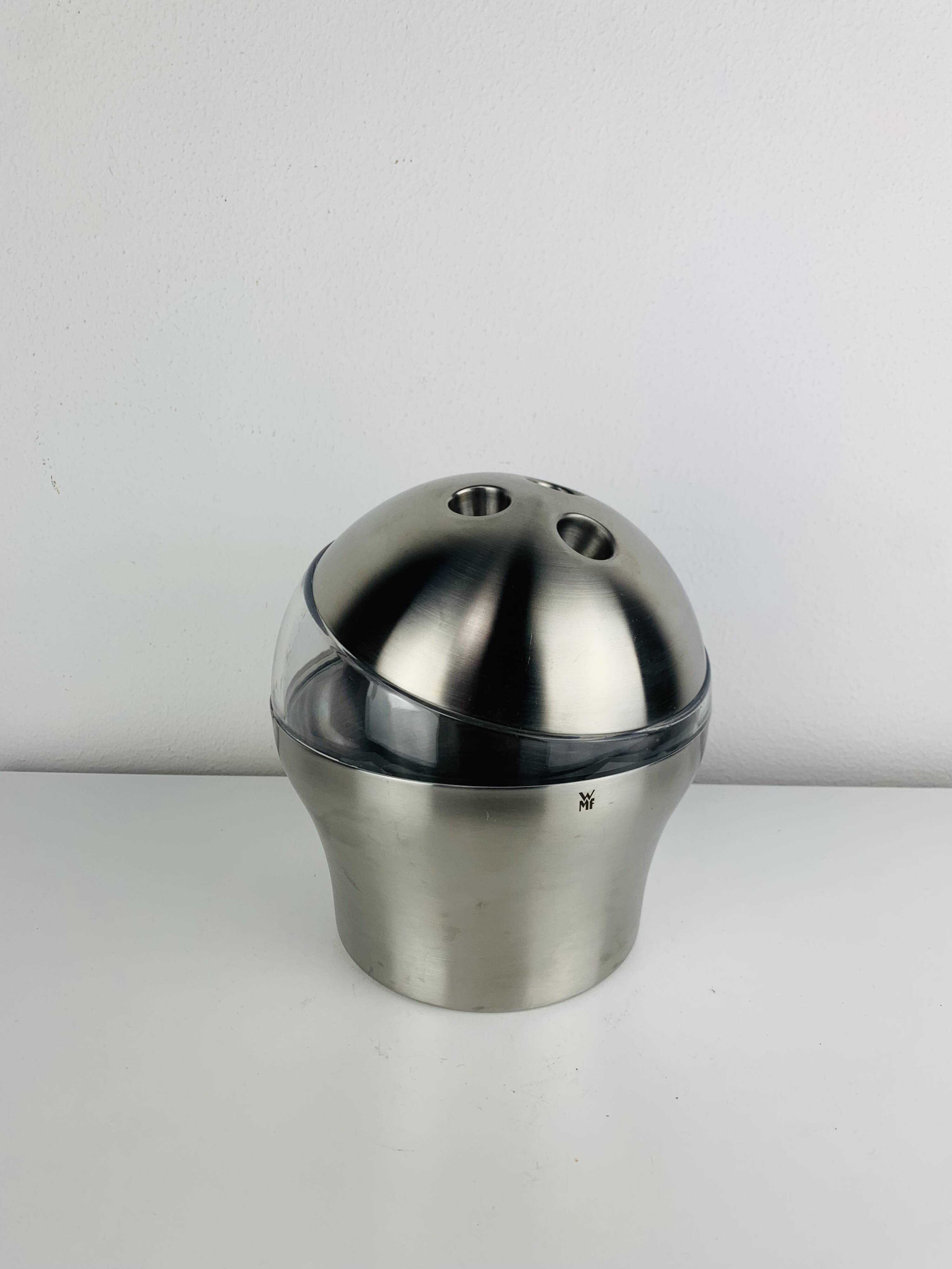 Stainless steel bowling ball ice bucket by WMF Cromargan