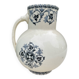 Large iron earthenware pitcher jug HB Brienne