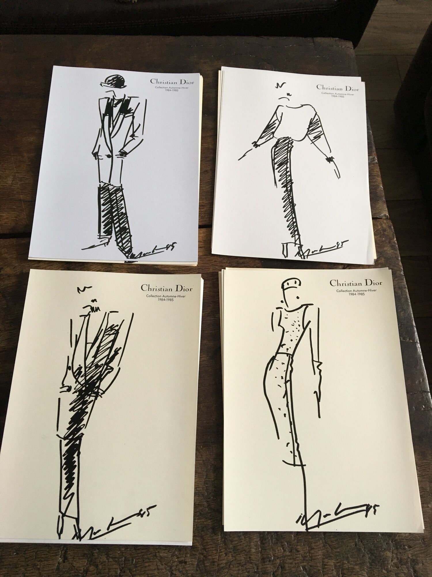 Illustration Christian Dior  de mode de presse collection printemps-été 1983