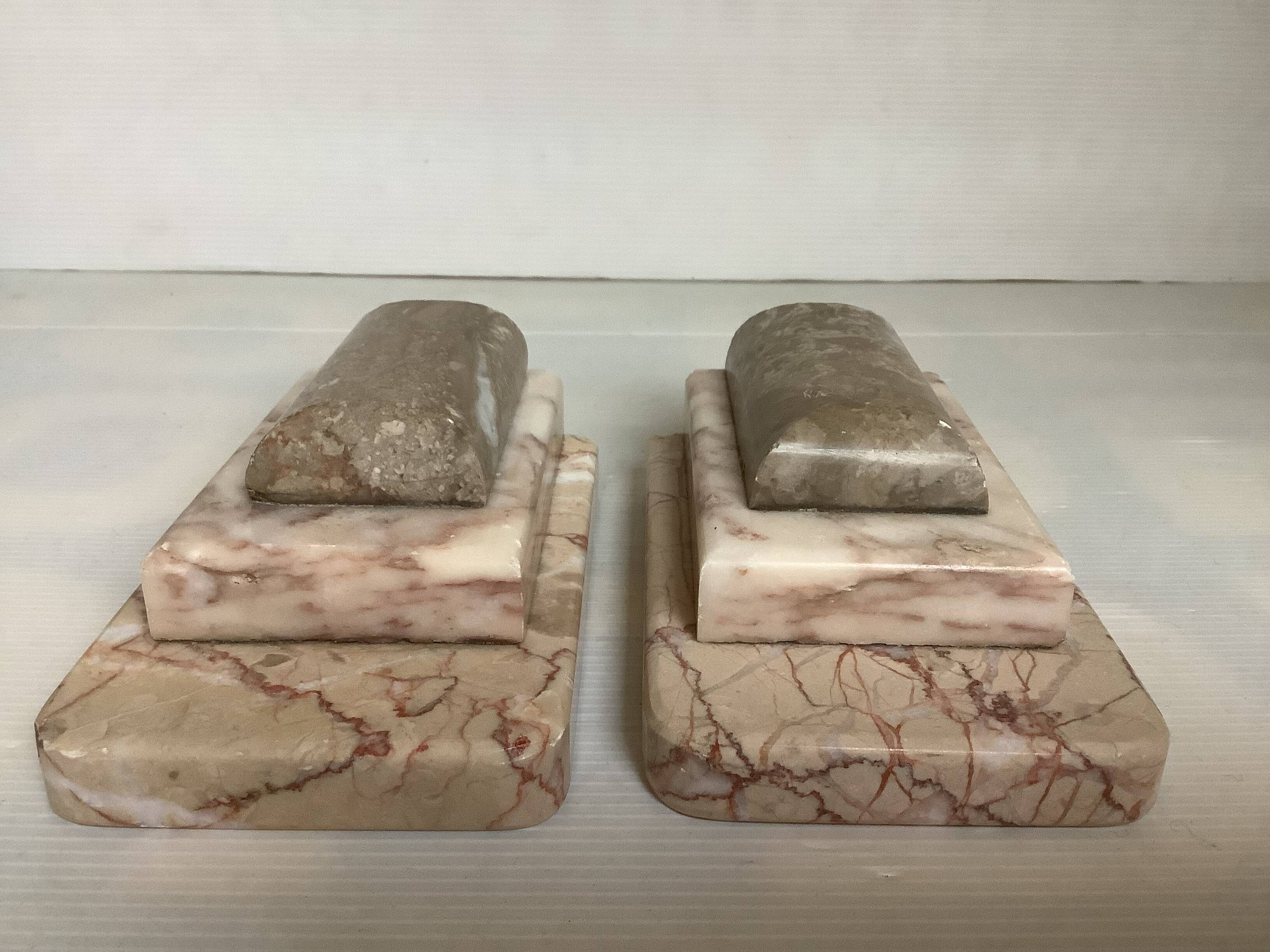 Pair of marble bookends