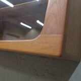Extra long Danish floating sideboard in teak 200 cm, 1960s