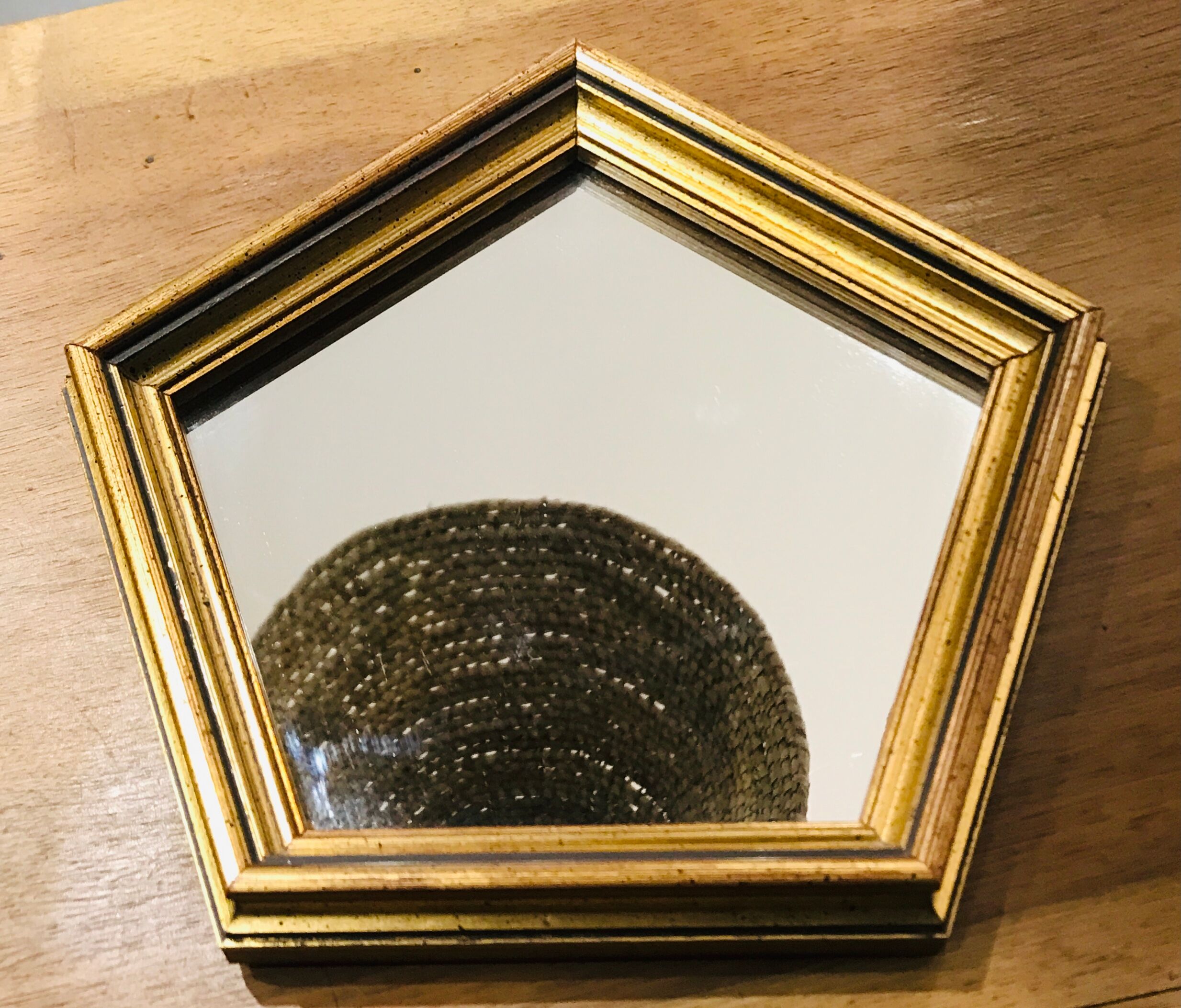 Hexagonal old mirror