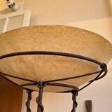 Floor lamp in glass paste and wrought iron