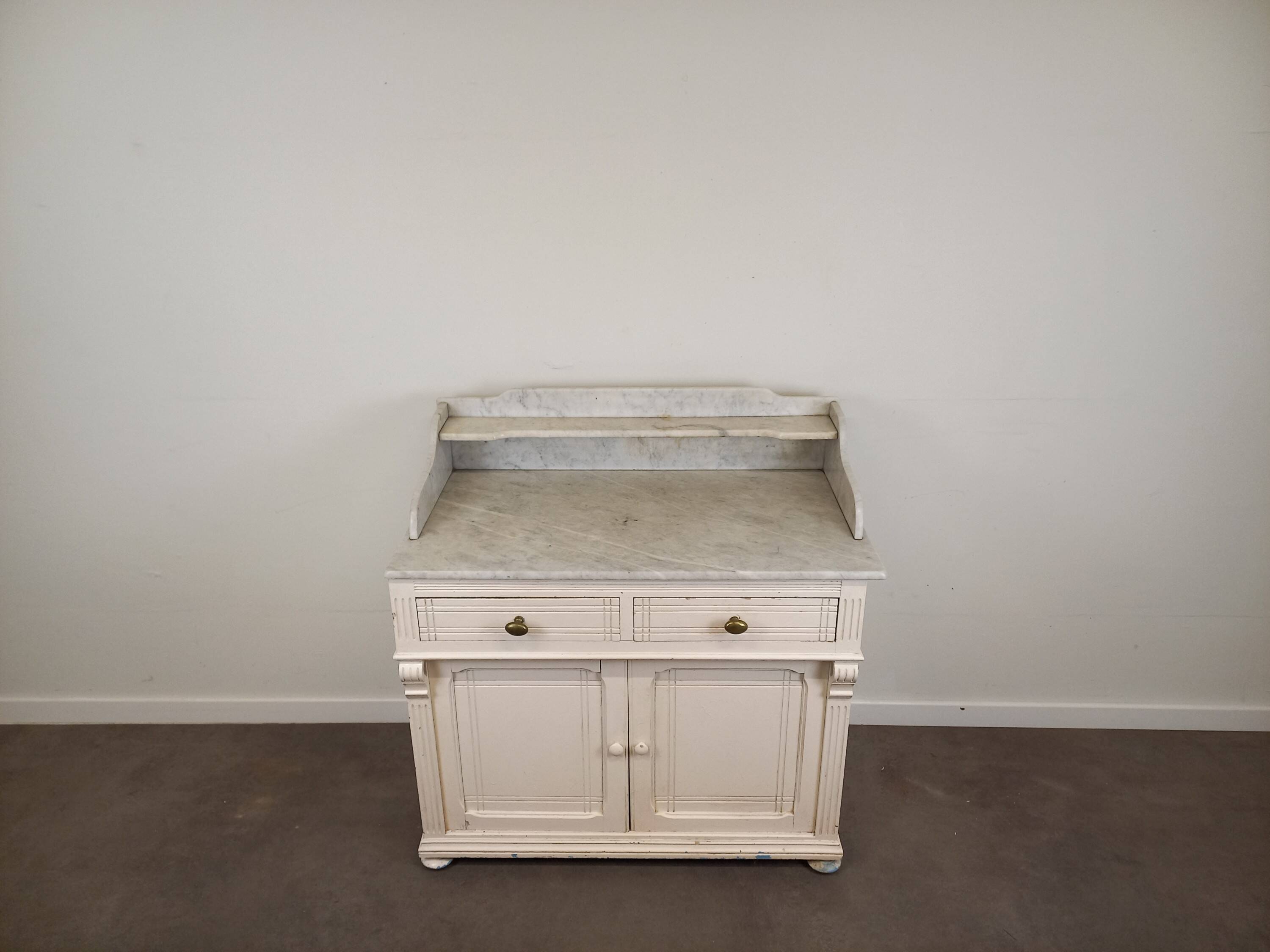 Marble top bathroom cabinet