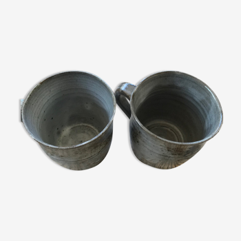 Set of 2 sandstone cups
