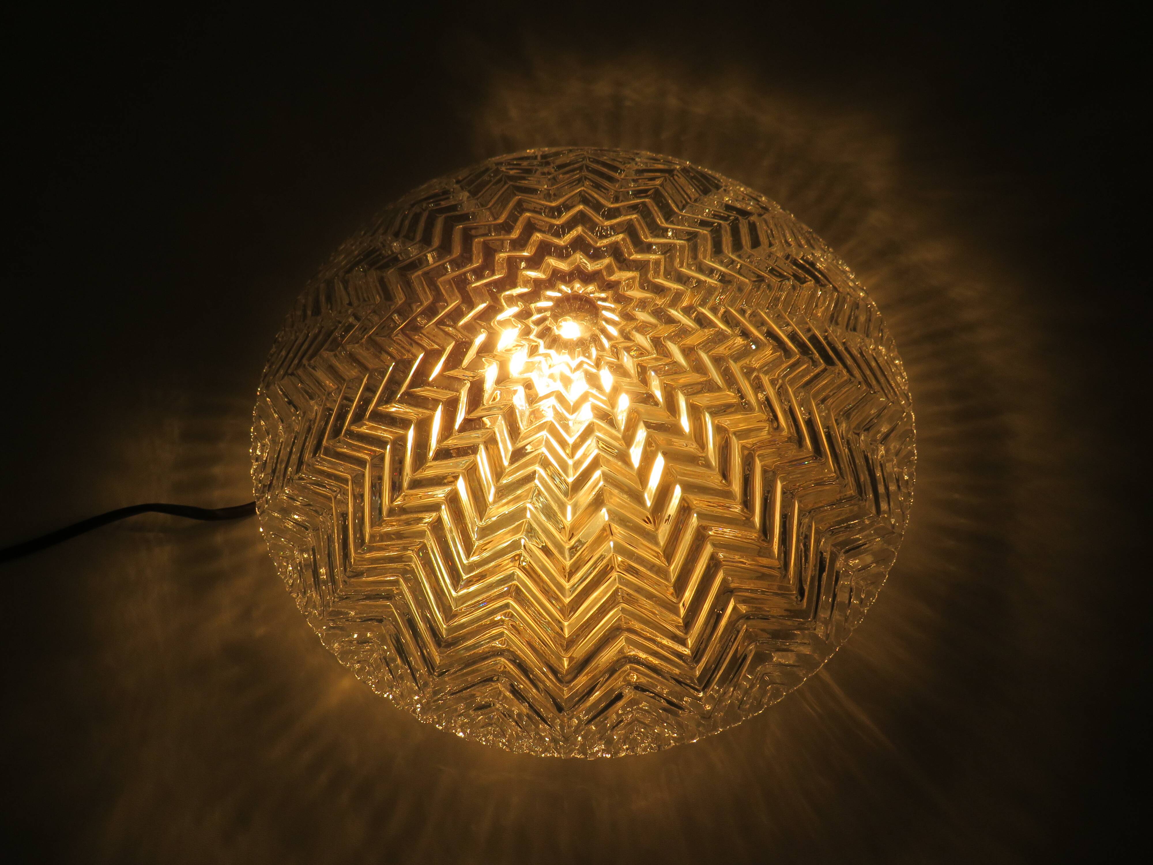 Ceiling lamp or wall lamp by Glashütte Limburg, Germany 1960-1970