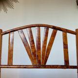 Letter holder, wall mail rack in bamboo 60s 70s