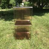 Pair of bedside tables in plexiglass smoked 70