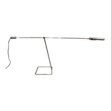 Large modular chrome lamp.