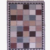 Tapis Kilim vintage à carreaux