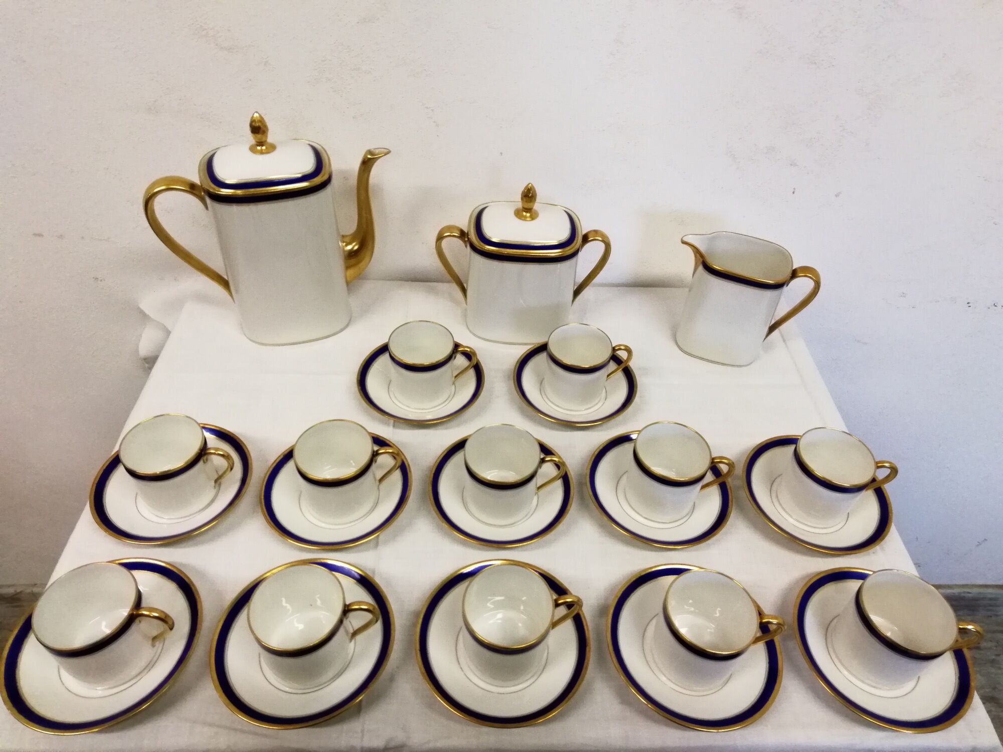 Porcelain coffee service raynaud & cie limoges