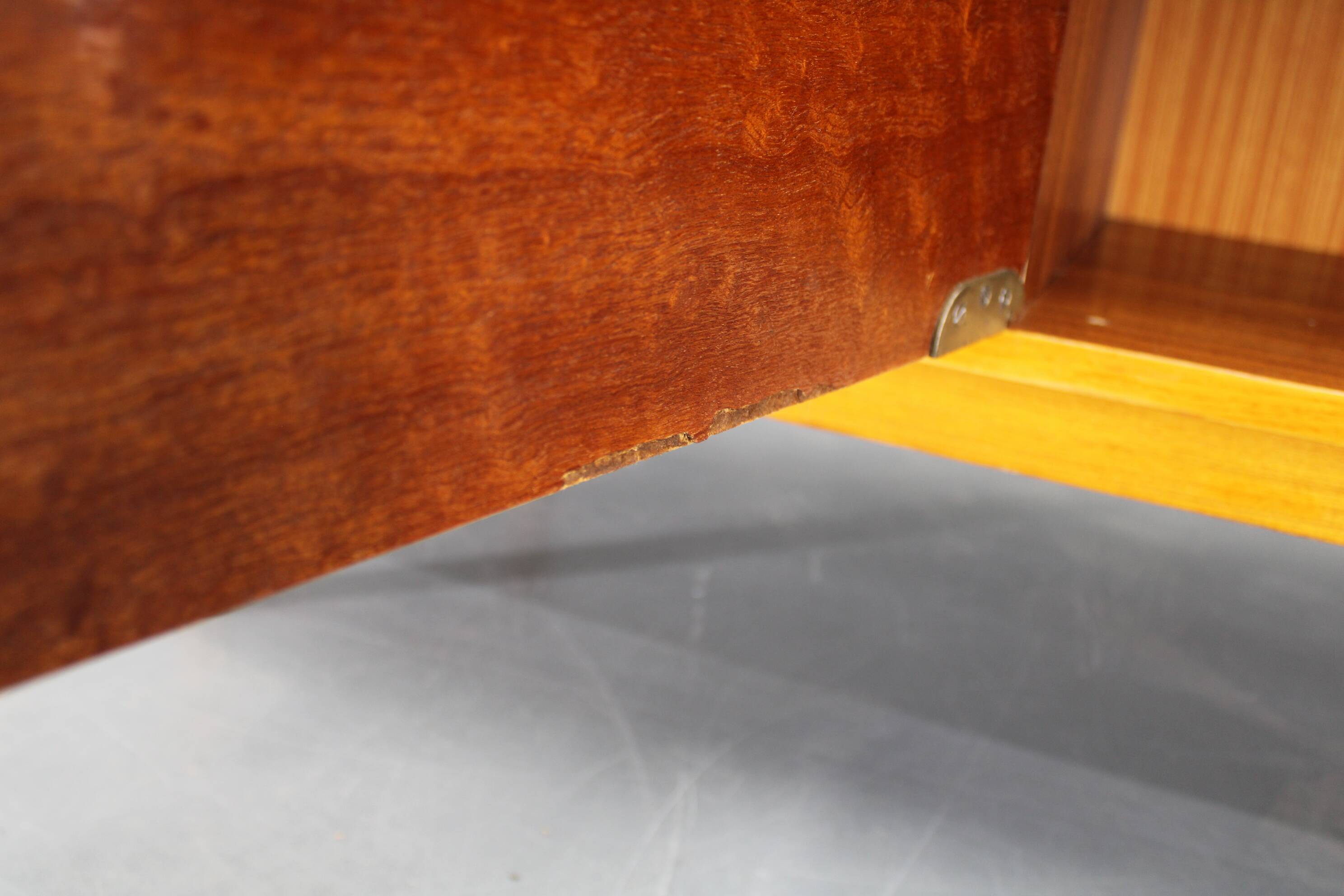 1960s Czechoslovakian maple veneer sideboard, high gloss finish