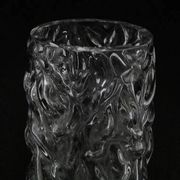 Pieniek vase, grey glass, Huta Hortensja, Poland, 1970s
