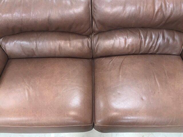 Roche bobois leather sofa