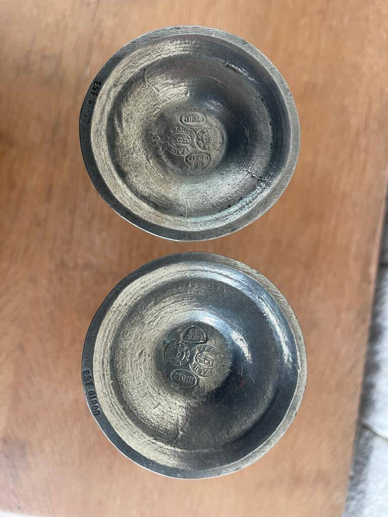 Deux coupes à champagne en cristal