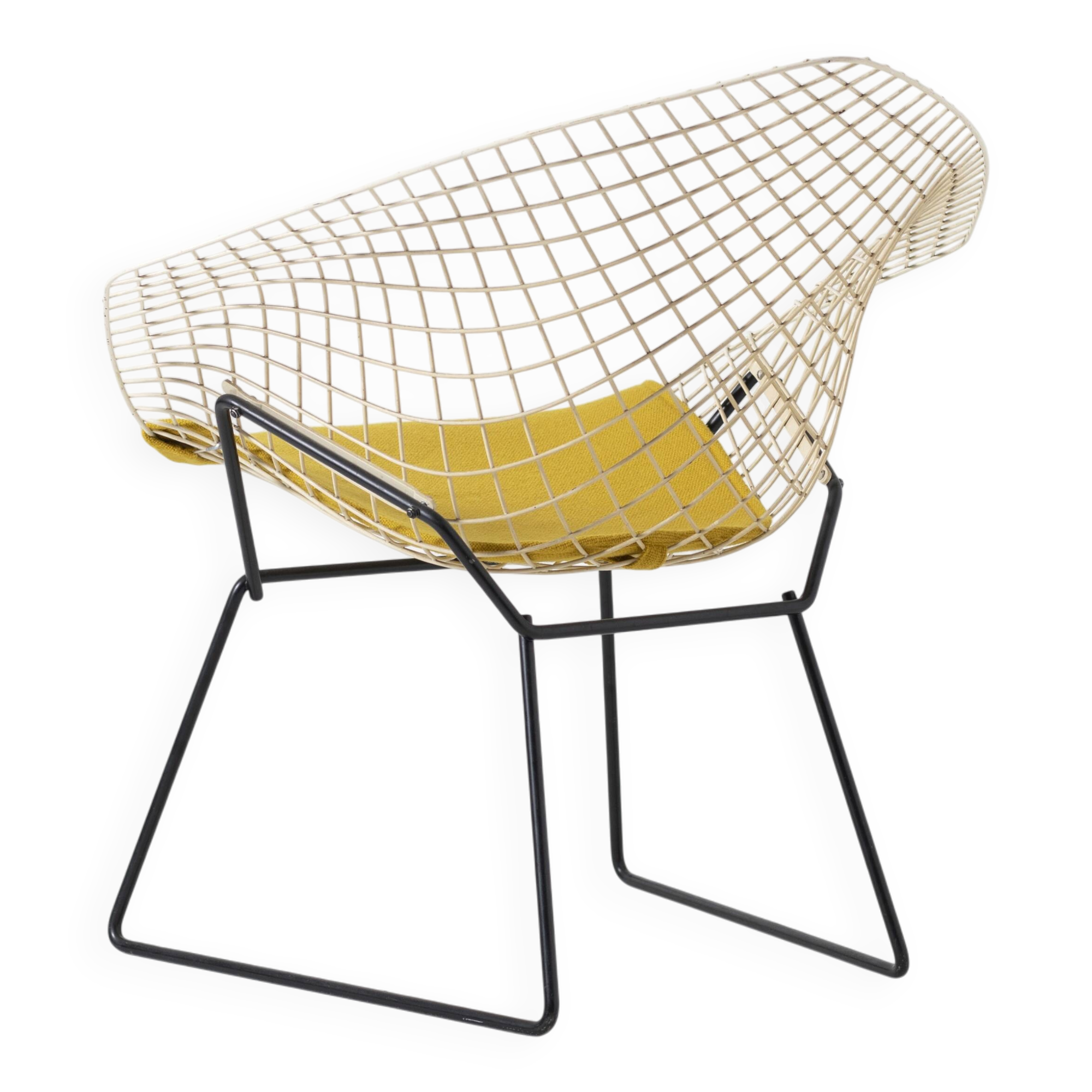 Vintage Harry Bertoia Diamond chair, Knoll, circa 1960s, reupholstered