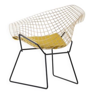 Vintage Harry Bertoia Diamond chair, Knoll, circa 1960s, reupholstered