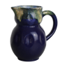 Blue ceramic pitcher