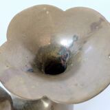 Candle holder or bird soliflore in brass, mid-century design from the 1960s.