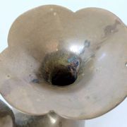 Candle holder or bird soliflore in brass, mid-century design from the 1960s.